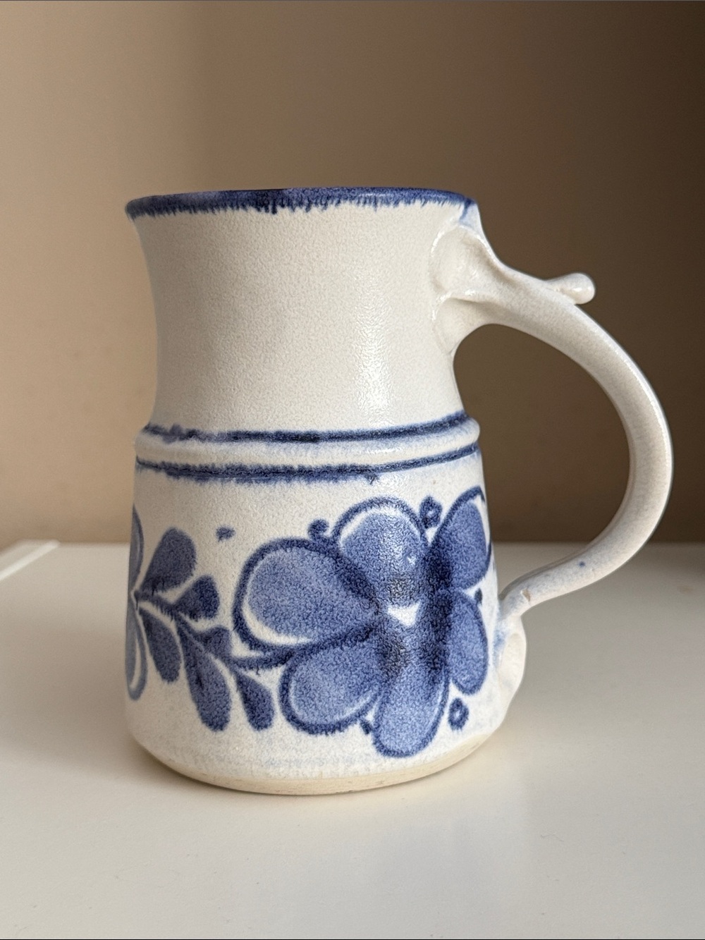 Rob Bartee Blue and White Floral Hearthware Pottery